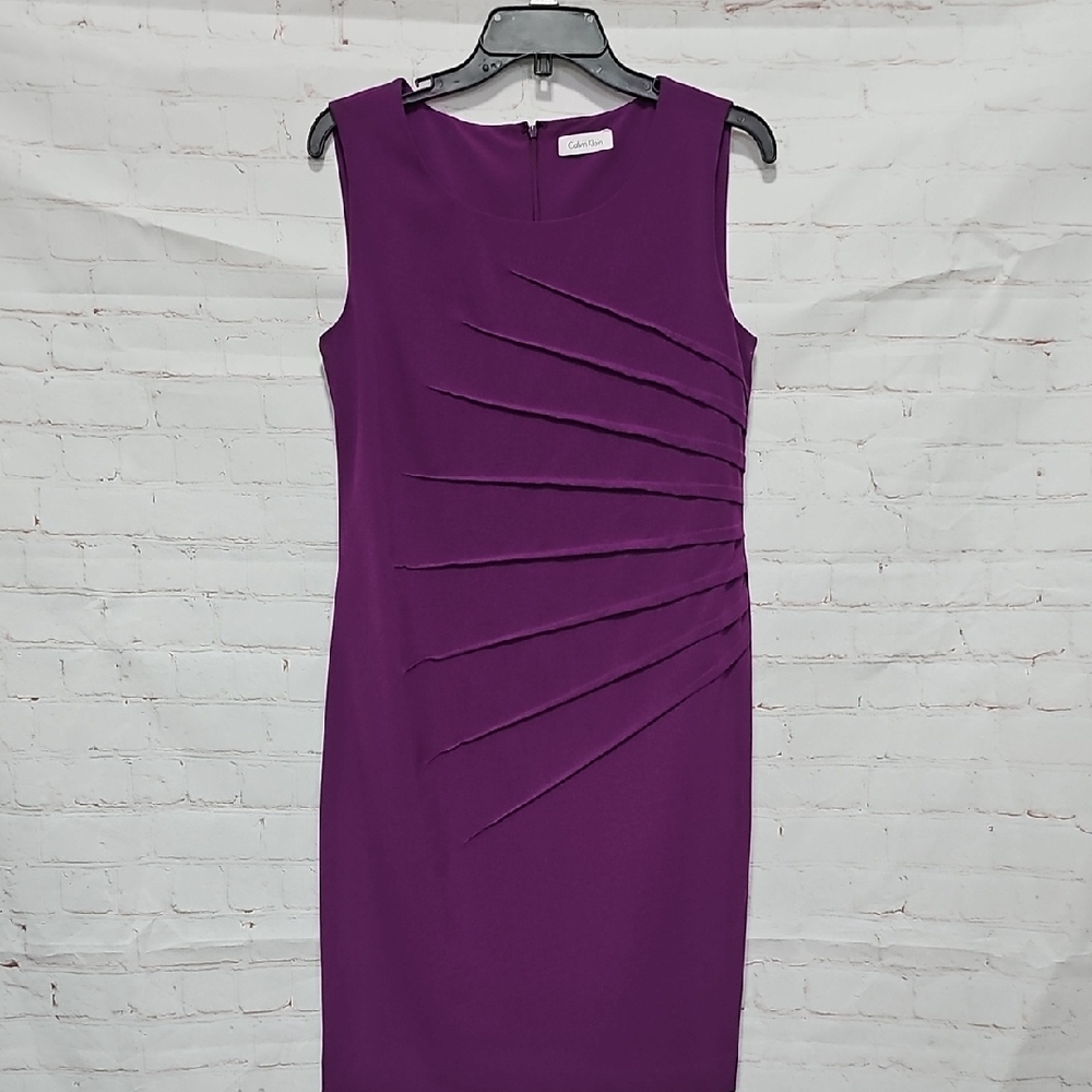 Calvin Klein Rich Purple Midi Dress